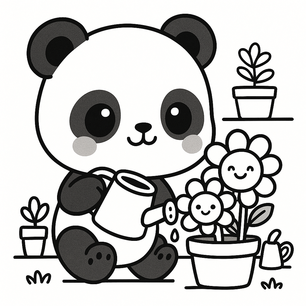 Libro da Colorare Kawaii per Bambini – Animali Dolci e Scene Tenere (3-6 anni)