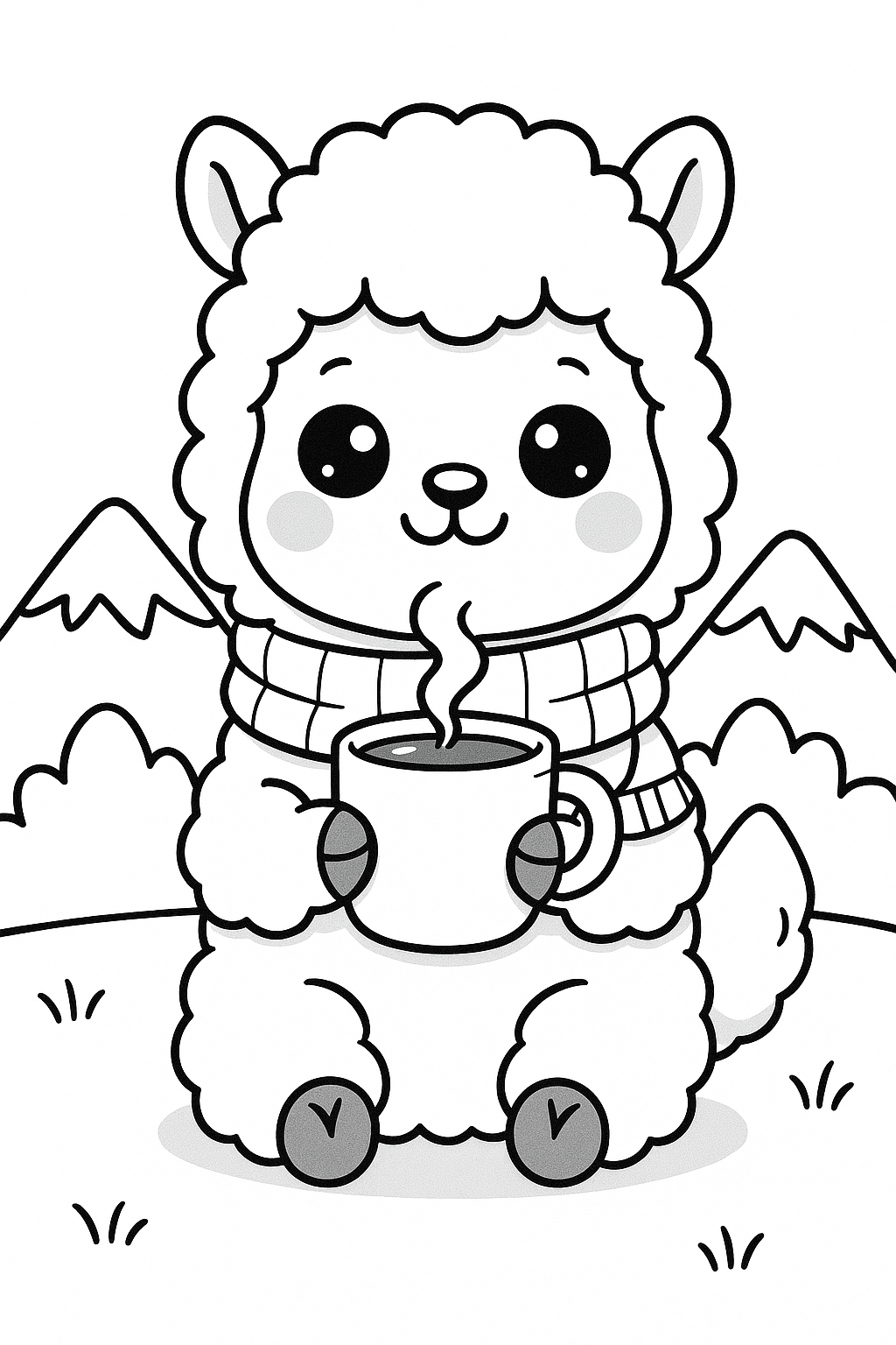 Libro da Colorare Kawaii per Bambini – Animali Dolci e Scene Tenere (3-6 anni)