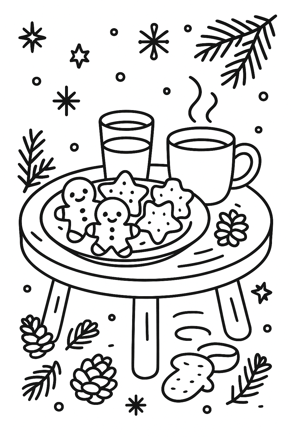 Libro da Colorare Cozy Invernale – 15 Illustrazioni Kawaii per Relax e Creatività