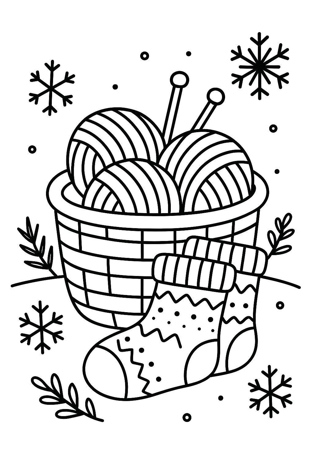 Libro da Colorare Cozy Invernale – 15 Illustrazioni Kawaii per Relax e Creatività