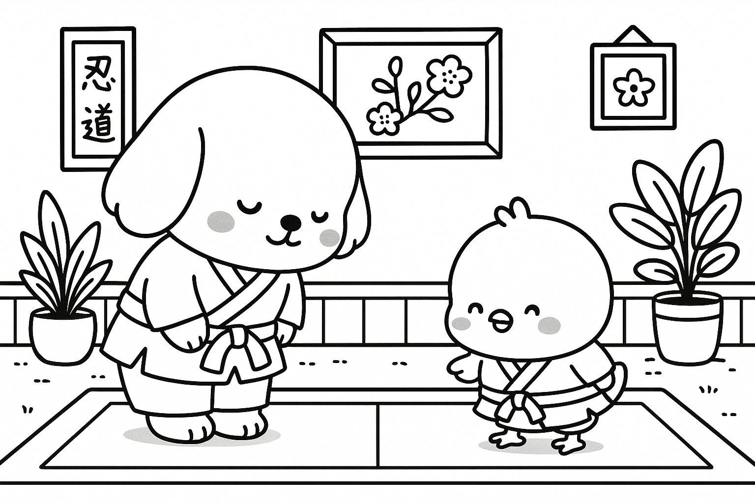 Momo & Kiki Sport Kawaii – Libro da Colorare per Bambini e Adulti | 15 Illustrazioni Carine di Animali nello Sport