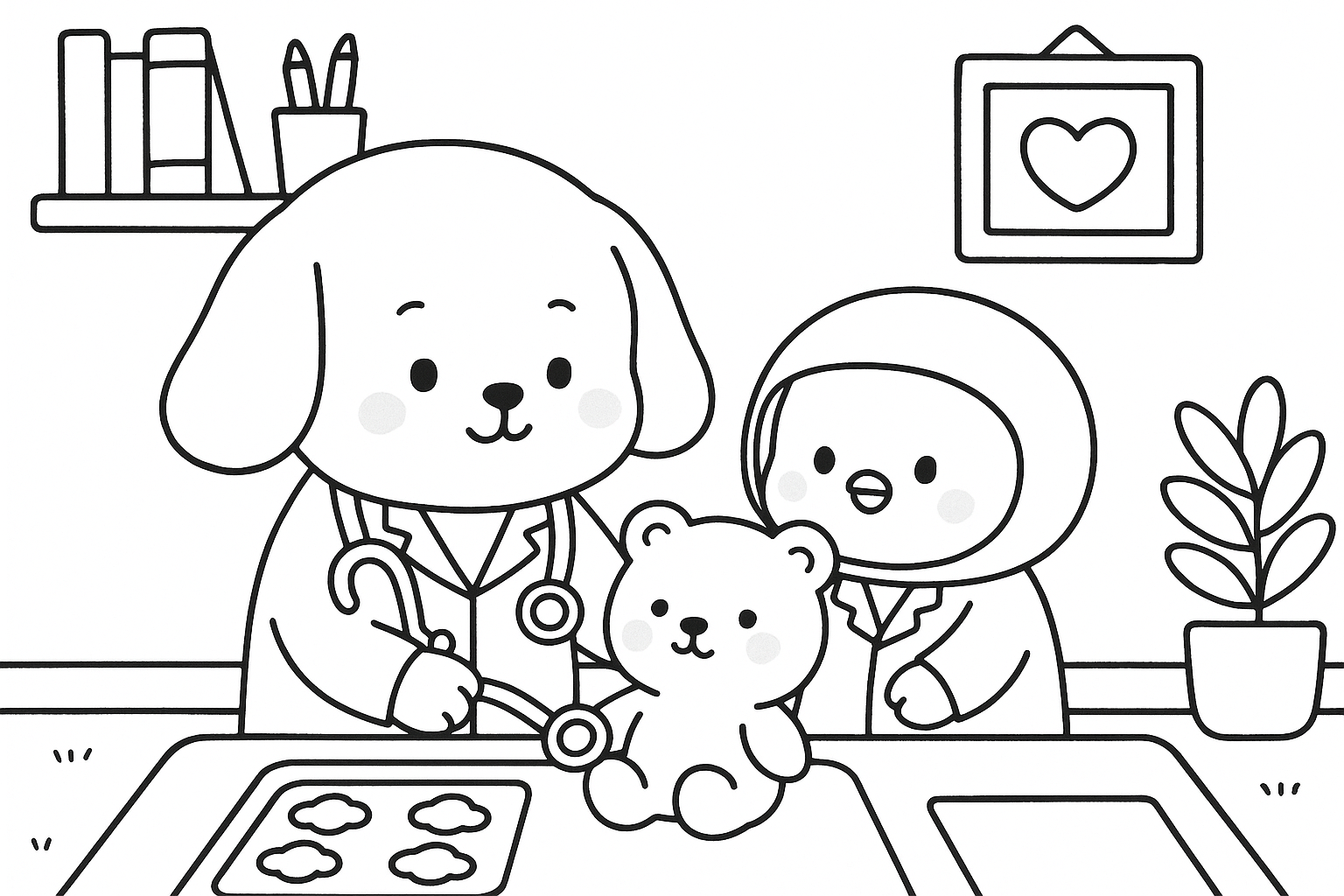 Le avventure di Momo & Kiki – Libro da Colorare Kawaii in Bianco e Nero per Bambini (Formato A4 Orizzontale)