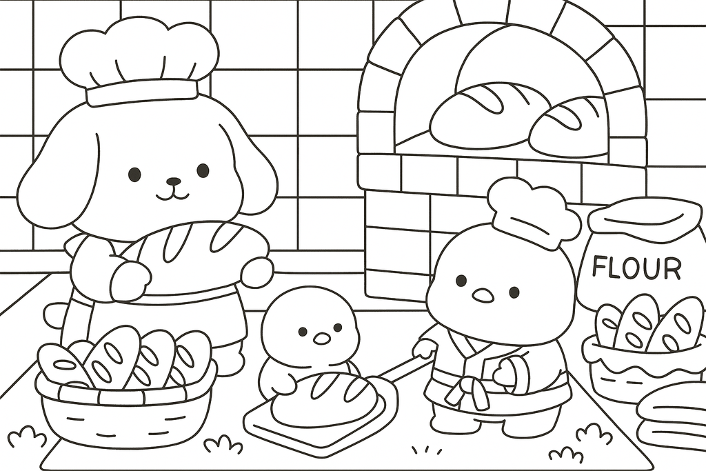 Le avventure di Momo & Kiki – Libro da Colorare Kawaii in Bianco e Nero per Bambini (Formato A4 Orizzontale)