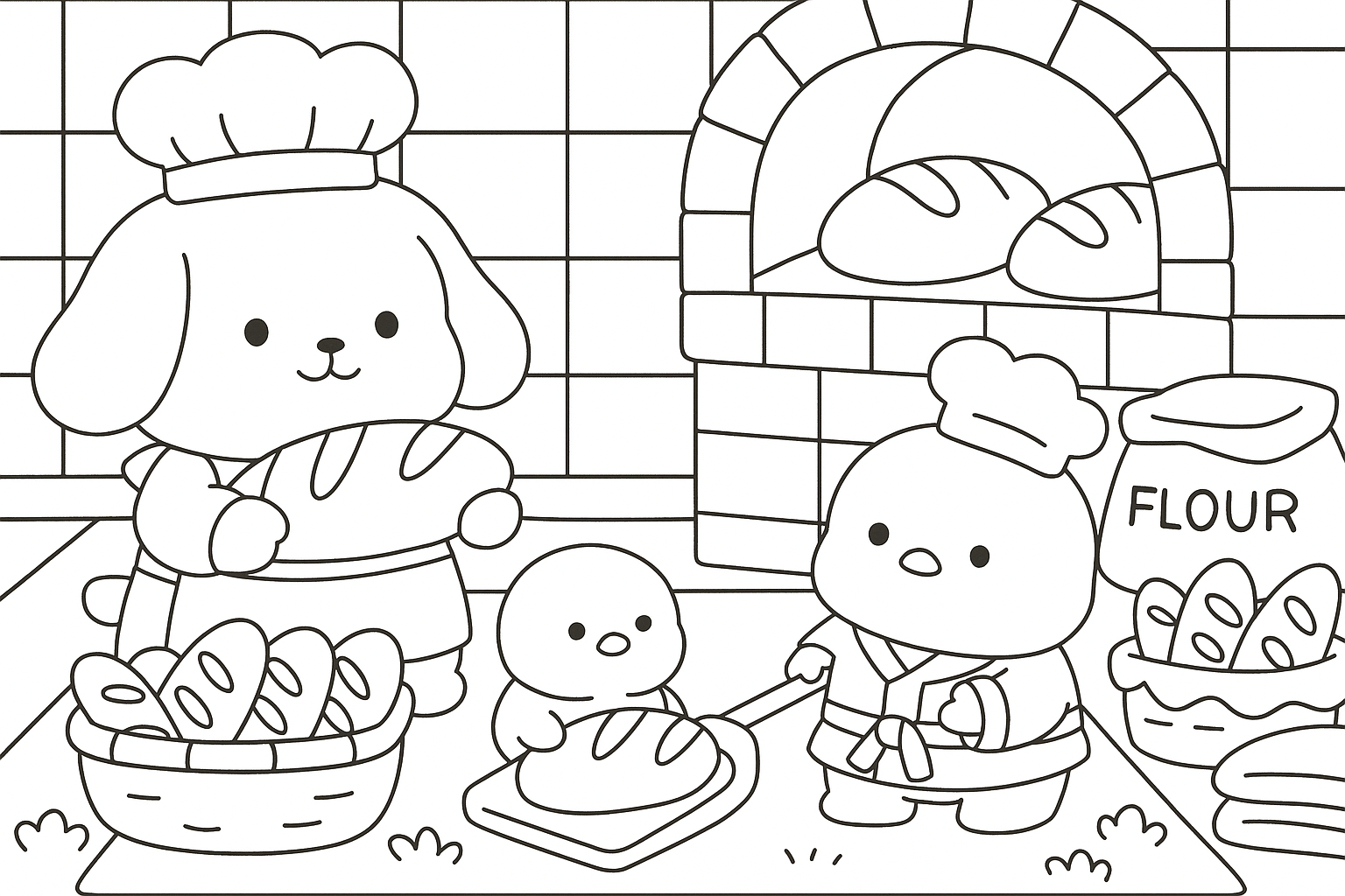 Le avventure di Momo & Kiki – Libro da Colorare Kawaii in Bianco e Nero per Bambini (Formato A4 Orizzontale)