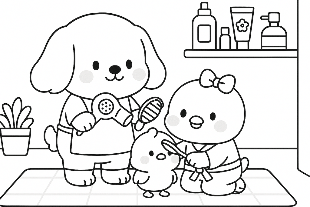 Le avventure di Momo & Kiki – Libro da Colorare Kawaii in Bianco e Nero per Bambini (Formato A4 Orizzontale)