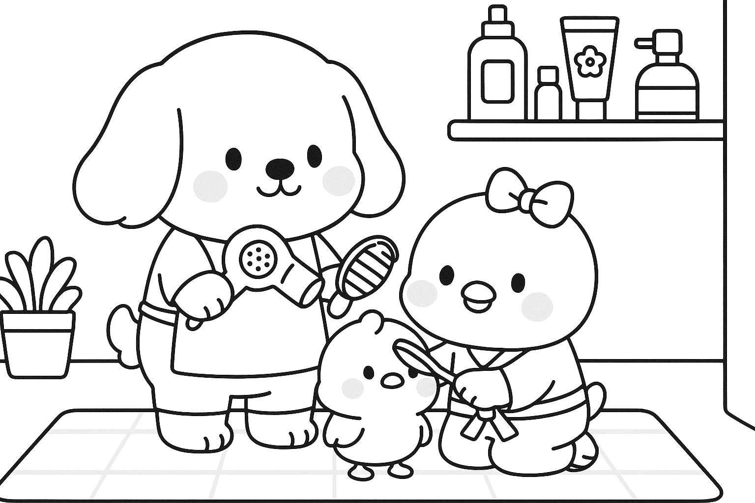 Le avventure di Momo & Kiki – Libro da Colorare Kawaii in Bianco e Nero per Bambini (Formato A4 Orizzontale)