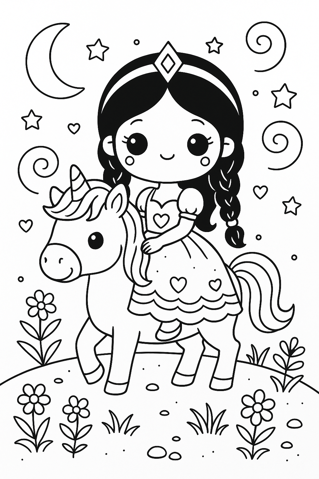 Libro da colorare : Colora Fiabe & Principesse