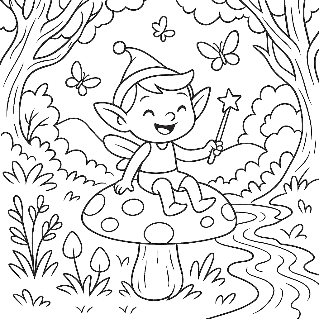 Colora la foresta incantata – PDF bambini