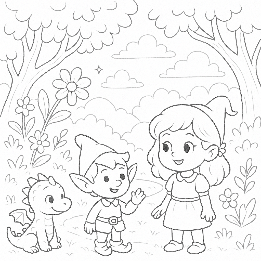 Colora la foresta incantata – PDF bambini