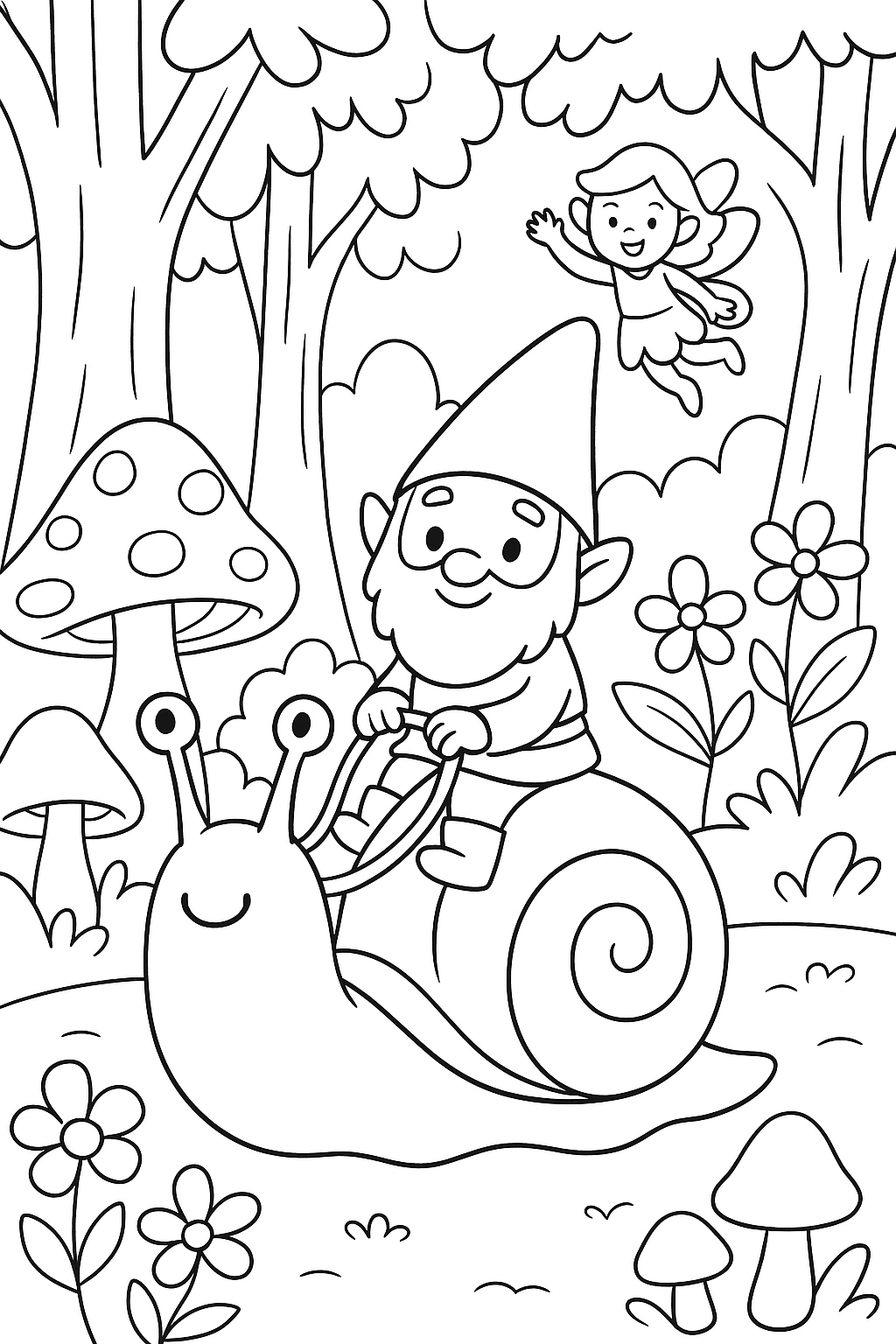 Colora la foresta incantata – PDF bambini